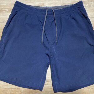 Rhône Dark Blue Unlined Athletic Shorts Inseam 8.5” - Men Size Large